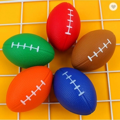 Picture of Rugby Ball Squishy Stress Relief ( 4 Pcs ) - Multicolor