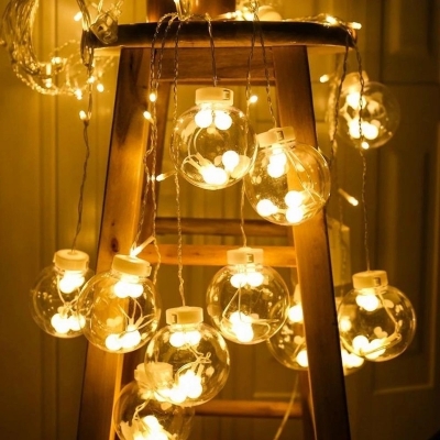 Picture of Wish Ball LED Fairy Light for Curtains- 16 feet, 12 Wish Ball - Gold