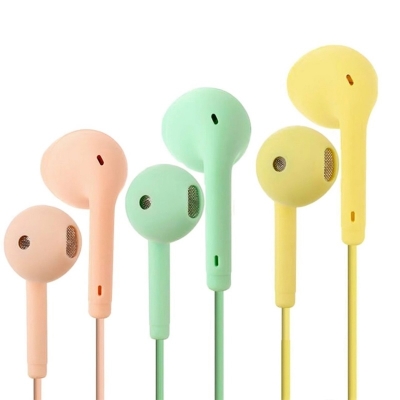 Picture of Music U19 Earphone Colorful Matte Earbuds Stereo Wired Earphones with Microphone - Multicolor