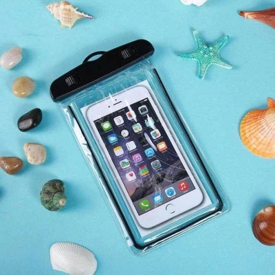 Picture of Waterproof Phone Pouch Drift Diving Swimming Bag Underwater Dry Bag Case Cover For Phone Water Sports Beach Pool Skiing 6 inch - Multicolor