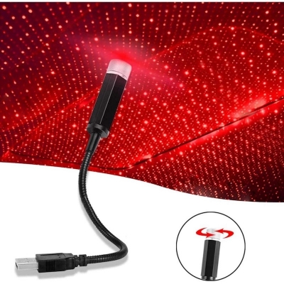 Picture of Roof Projection Light USB Portable Star Night Light Adjustable LED Galaxy Atmosphere Light Interior Ceiling Projector - Light - Multicolor
