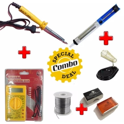 Picture of Soldering Tool Kit Combo – 60W Iron + Accessories - Multicolor