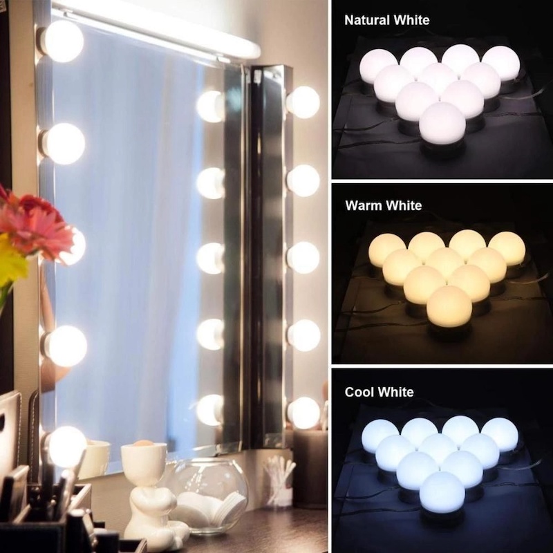 Picture of Vanity Mirror Led Light 10 LED Light - 3 Modes & USB Type - Multicolor