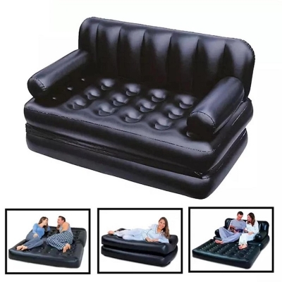 Picture of 5 in 1 Multifunction Inflatable Fasion Air Sofa Double Bed Mattress - Multicolor