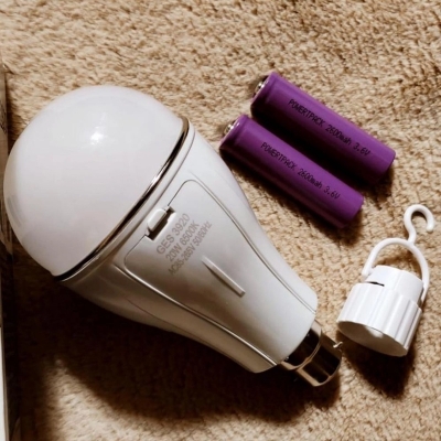 Picture of Rechargeable LED Light Double Battery AC/DC 15 WATT, 3 to 4 hours Backup - White