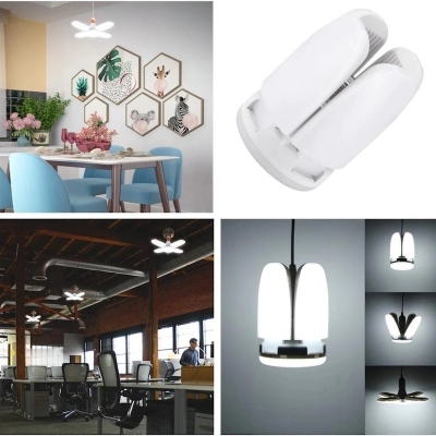 Picture of LED Bulb Foldable 4 Fan Blade - Four wing-25 Watt - White