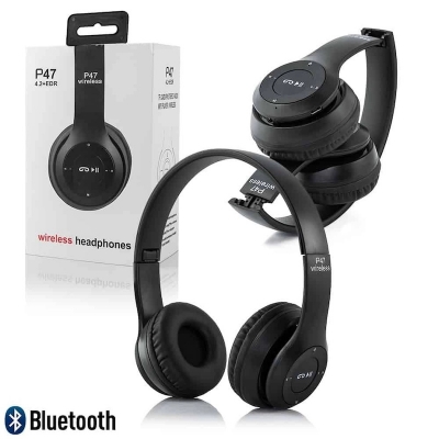 Picture of P47 Stereo Head Mounted Bluetooth Headphones Multifunctional Headset Wireless Phone Speakerphone -P47 - Multicolor