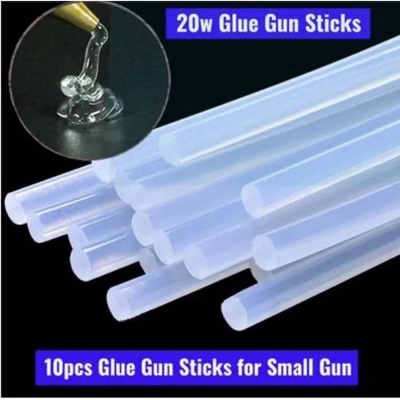 Picture of Glue Sticks for 20W Glue Gun - Small Size - 10pcs | Versatile Adhesive Solution for Crafting and DIY Projects - White