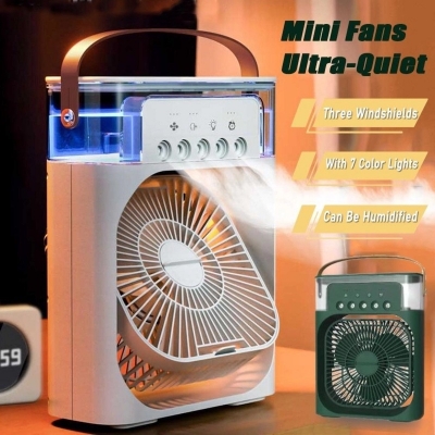 Picture of Portable Air Conditioner Cooling Fan Mini Portable Fan Air Cooling fan Air Cooler Fan For Room Humidifier Purifier Mist Cooler - Multicolor