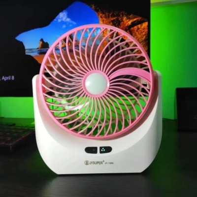 Picture of Lithium Rechargeable Mini Table Fan with LED Light USB Charging Protection And Strong wind - Multicolor