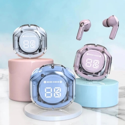 Picture of Ultrapods Pro True Wireless Earbuds with Display Transparent Design, Bluetooth 5.3 Water Proof - Multicolor