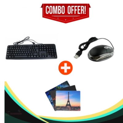 Picture of Raunity Combo Offer  Keyboard + Mouse + Mousepad - Multicolor