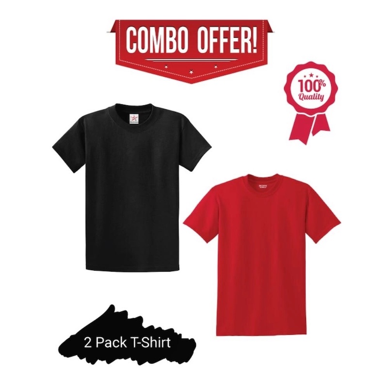 Picture of Combo Pack of 2 T-Shirt For Men - Multicolor