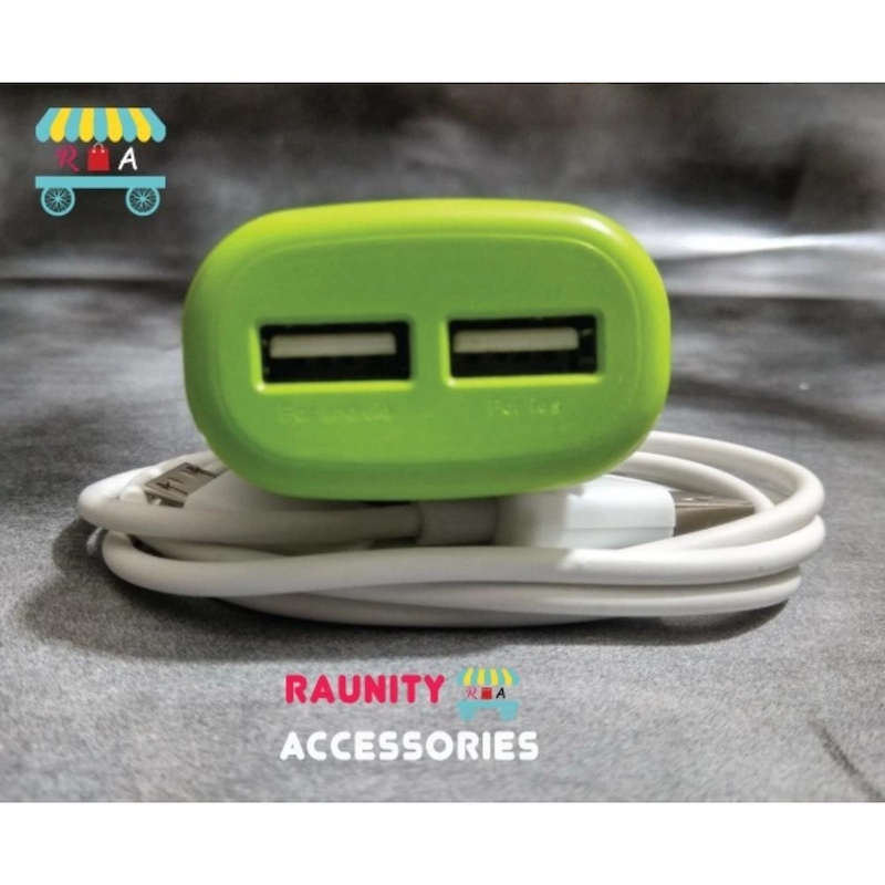Picture of Dual USB Charging Adapter with Cable - Multicolor