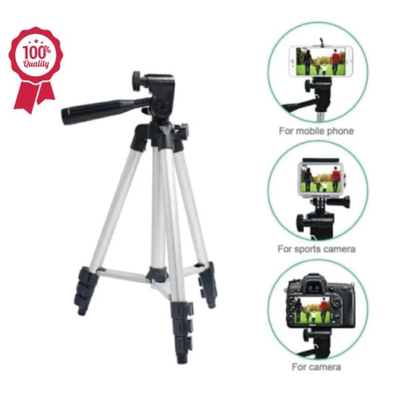 Picture of Aluminum Alloy Tripod For Camera And Mobile - Silver And Black - Multicolor