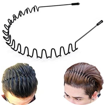 Picture of Indispensable -Quality And Durablity -Style & Squad Premium Quality Hair Band For Men & Women Head Band (Black)- Innovative - Black