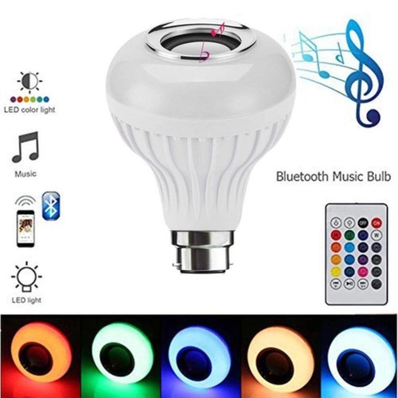 Picture of Bluetooth Speaker Bulb - Remote Control Colour Changing Bulb With Bluetooth Speaker - LED Music Bulb - Transparent