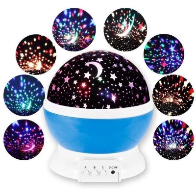 Picture of Star Master I iFlashDeal Moon Lamp 360° Rotating Starry Sky Light LED Table Lamp Sky Projector Night Lamp Light for Children Room Decor Gifts Festival - Multicolor