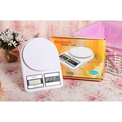 Picture of Electronic Kitchen Scale Mashine, Digital LCD Display,10 Kg 10,000Gm,SF-400 - White