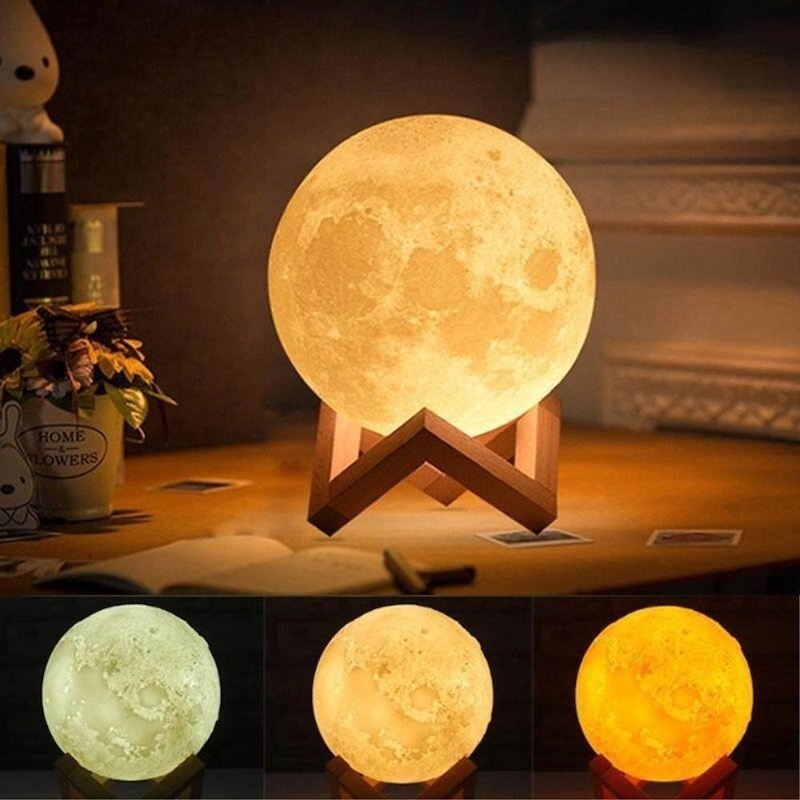 Picture of 3D Moon Lamp 16 Colors Remote & Touch - 15 cm - Multicolor