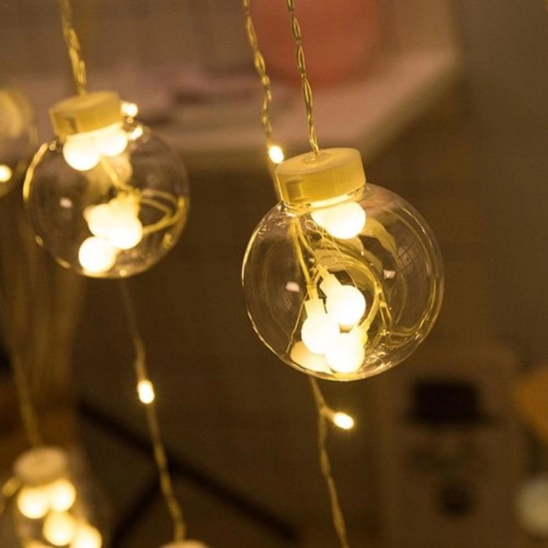 Picture of Wish Ball LED Fairy Light for Curtains- 16 feet, 12 Wish Ball - Gold
