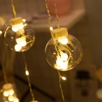 Picture of Wish Ball LED Fairy Light for Curtains- 16 feet, 12 Wish Ball - Gold