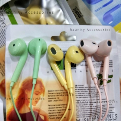 Picture of Music U19 Earphone Colorful Matte Earbuds Stereo Wired Earphones with Microphone - Multicolor