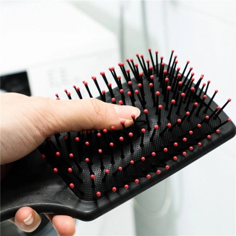 Picture of Large Square Paddle Hair Brush Salon Hair Styling Tools - Black