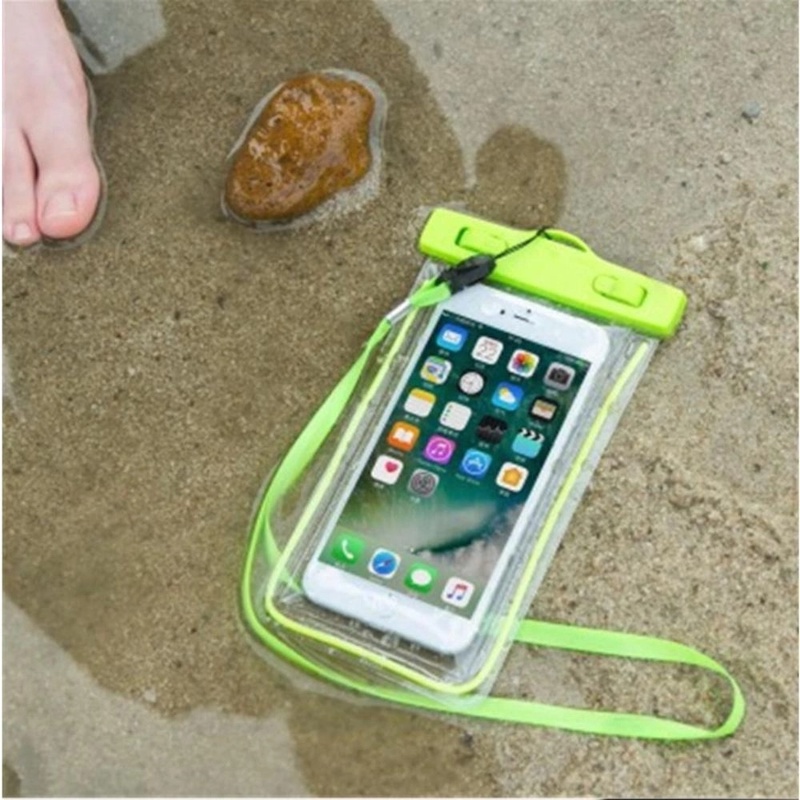 Picture of Waterproof Phone Pouch Drift Diving Swimming Bag Underwater Dry Bag Case Cover For Phone Water Sports Beach Pool Skiing 6 inch - Multicolor