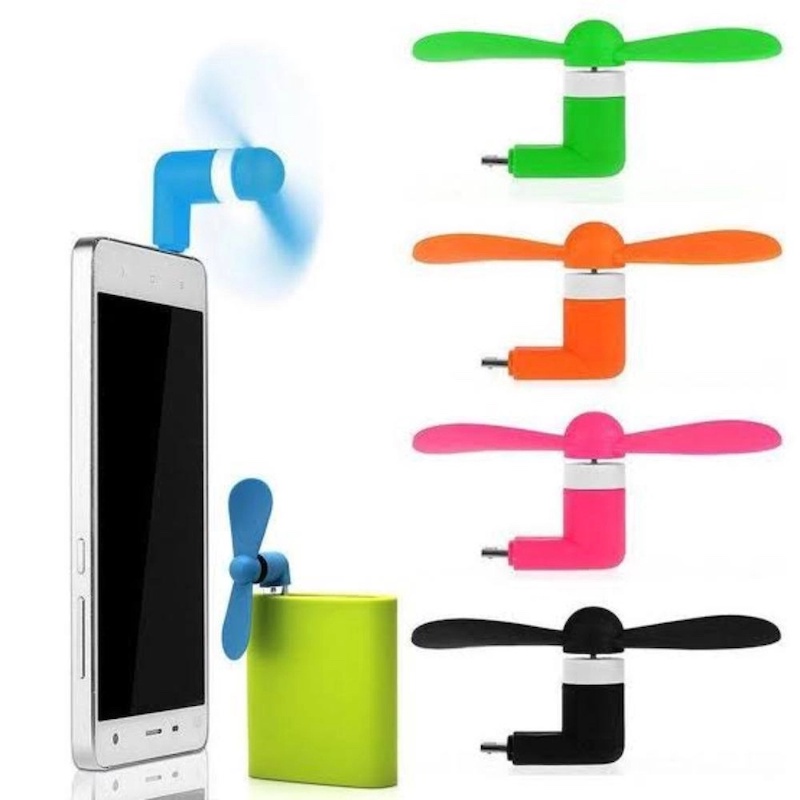 Picture of 2 in 1 Micro USB OTG Mini Portable Fan for Android Smartphone - Multicolor