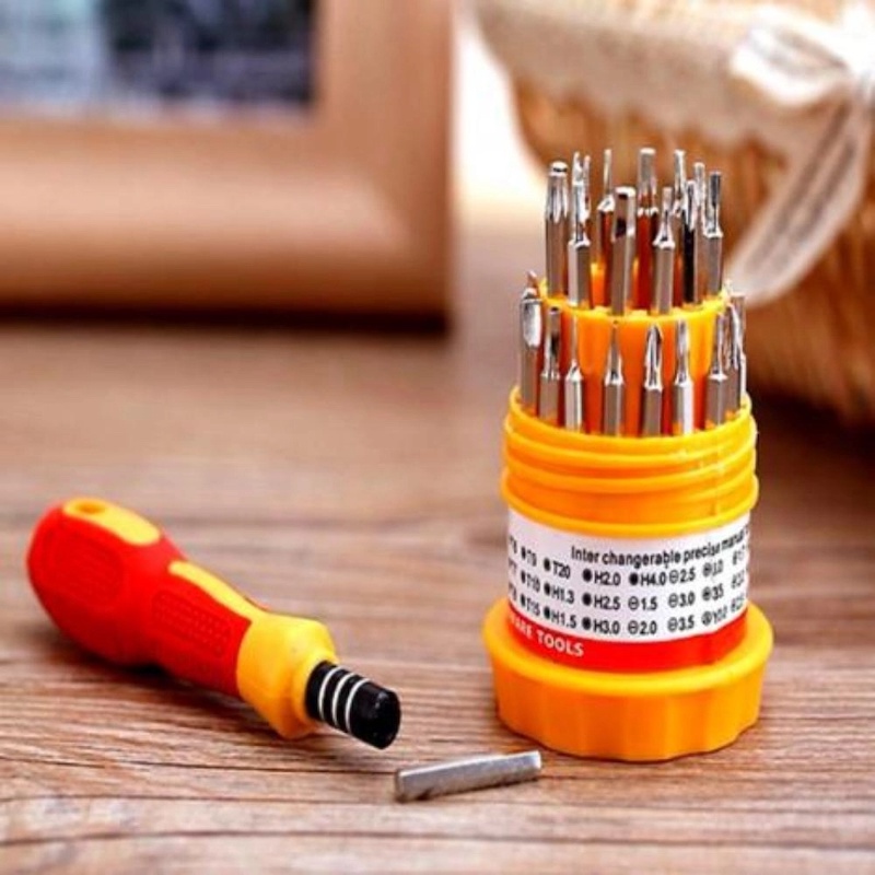 Picture of 31 In 1 ScrewDriver Bit Set With Flexible Shaft Driver Magnetic Bits For electronic, cell phone, tablet repair and mod - Multicolor