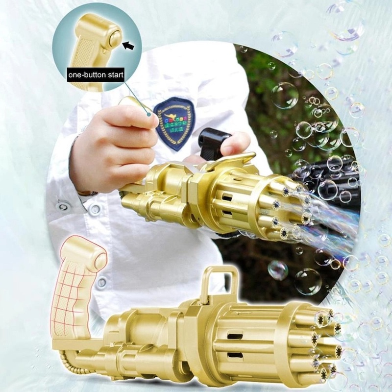 Picture of Gatling Bubble Gun Electric Machine Gatling Bubble Gun Toys Gatling Bubble For Kids - Multicolor