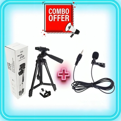 Picture of Digital Creator Combo Deal 2 in 1 Offer For Aluminum Alloy Tripod And 3.5mm Jack Microphone - Microphone - Microphone - Microphone - Multicolor