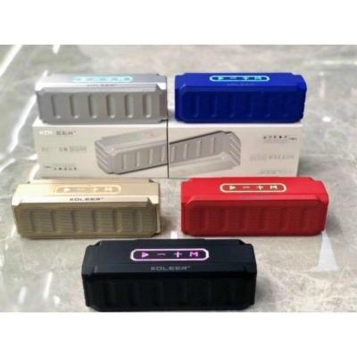 Picture of KOLEER S218 New Bluetooth Speaker 1200 MAH Battery Outdoor Portable Sound Box HD Stereo Sound Bass Subwoofer Loudspeaker - Multicolor