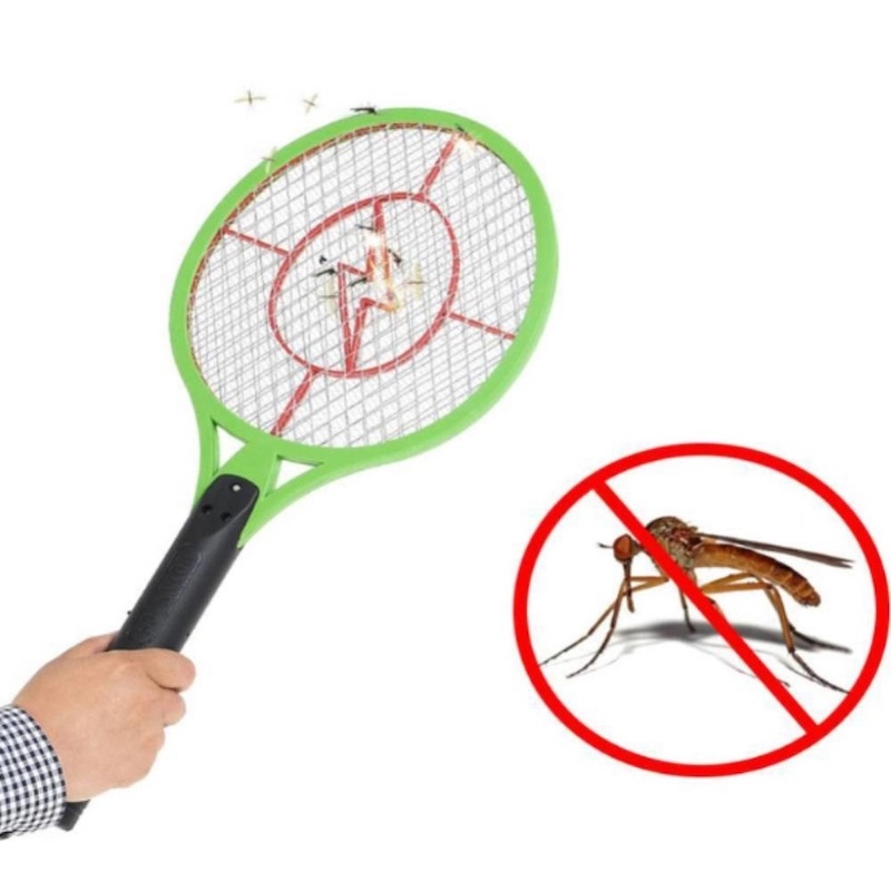 Picture of Electronic Mosquito Rechargeable Bat with Bright Led Light Insect Killer Swatter with Charging Cable - Multicolor