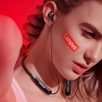 Picture of Lenovo He05 Bluetooth 5.0 Neckband Earphone Wireless Stereo Sports Magnetic Headphones Sports Running Ipx5 Waterproof Headset - Neckband - Wireless Earbud - Neckband - Multicolor