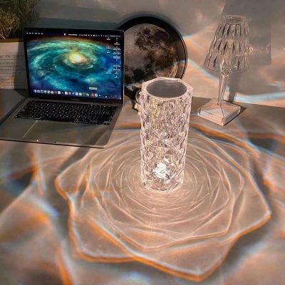 Picture of Rose Diamond Table Lamp RGB Atmosphere Light USB Charging Torch Lamp 16 Colour - Multicolor