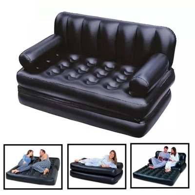 Picture of 5 in 1 Multifunction Inflatable Fasion Air Sofa Double Bed Mattress - Multicolor