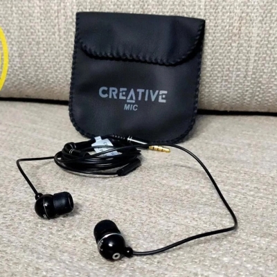 Picture of Orignal Creative High Bass Audio Earphone with Pouch EP-530 - Black - Black