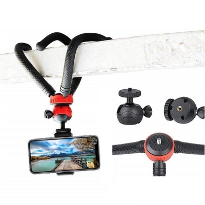 Picture of Portable Flexible and Universal Mobile Phone vlogging Tripod Octopus Tripod best for vlogging and table stand - Multicolor