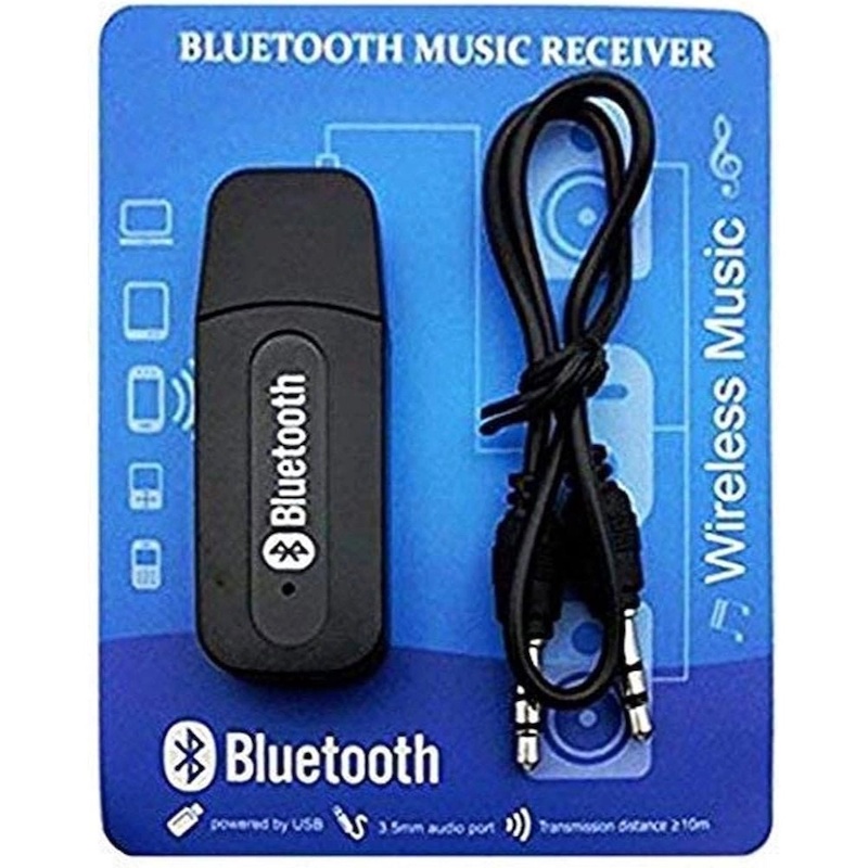 Picture of USB Wireless Bluetooth 3.5mm Jack Stereo Music Receiver Adapter for Car & Speaker - Multicolor
