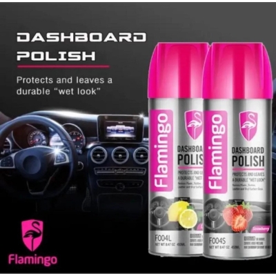 Picture of Flamingo Dashboard Polish for Motorcycles & Cars 450ml (f004l) Lemon - Car accessories
