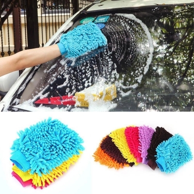 Picture of Bike or car wash microfiber gloves - Multicolor