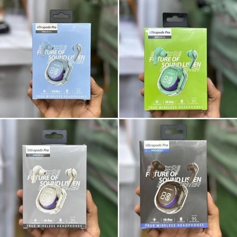 Picture of Ultrapods Pro True Wireless Earbuds with Display Transparent Design, Bluetooth 5.3 Water Proof - Multicolor