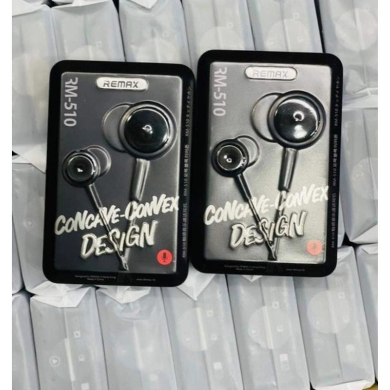 Picture of REMAX RM 510 Wired Earphone new unique headphone black - Multicolor