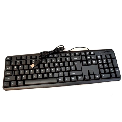 Picture of Ultra-Slim Designed USB Computer Desktop Keyboard with Bangla Alphabets - Black