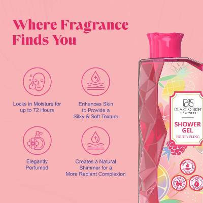 Picture of Blaze O Skin Shower Gel (250ml) – Fruity Fling Edition