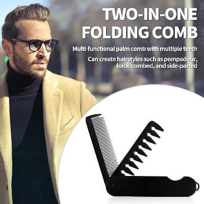 Picture of 2-in-1 Folding Pocket Comb | Fine & Wide Tooth