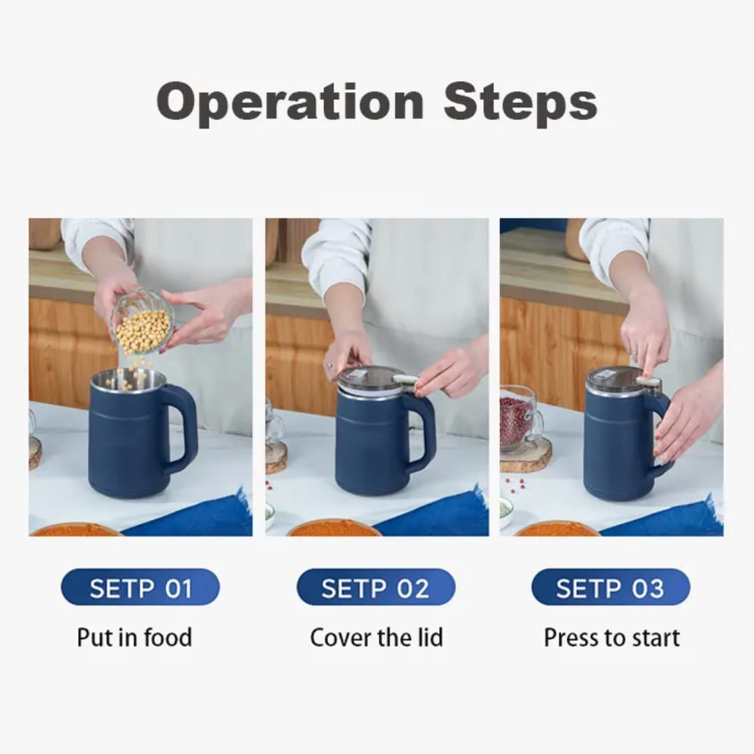 Picture of Stainless Steel Mug Grinder – Low Noise, High Speed | Bazar Offer - Blue
