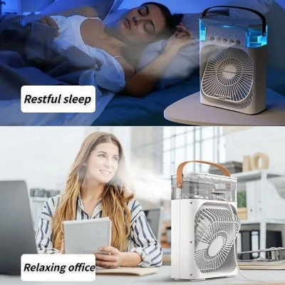 Picture of Rechargeable Air Cooler with 10W Motor and LED | Bazar Offer - Green